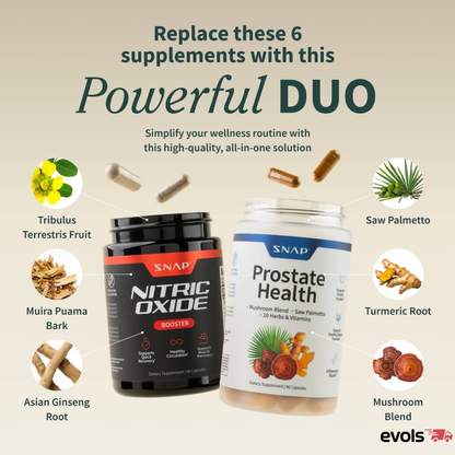 Combo GNE Prostate Health + Nitric Oxide | Pack Doble para el Bienestar Masculino